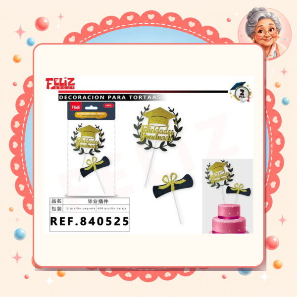 Para Torta Graduado Feliz Ref. 840525