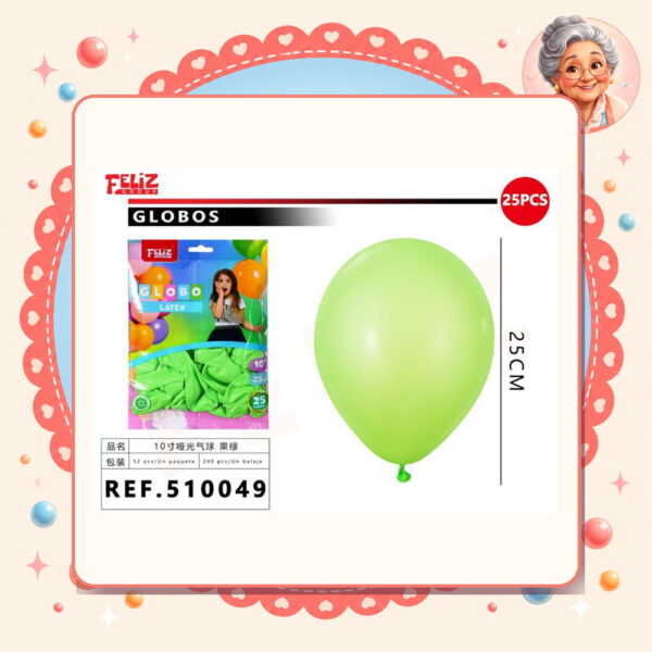 Globos Verde Feliz Ref. 510049