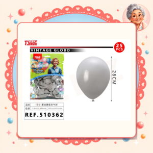 la-icha-04120 10pul. 25pcs Globos Vintage Feliz Ref. 510362