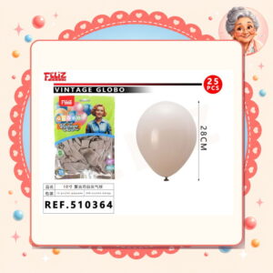 la-icha-04122 10pul. 25pcs Globos Vintage Feliz Ref. 510364