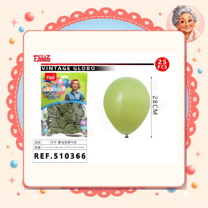 la-icha-04124 10pul. 25pcs Globos Vintage Feliz Ref. 510366