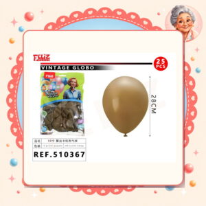 la-icha-04125 10pul. 25pcs Globos Vintage Feliz Ref. 510367
