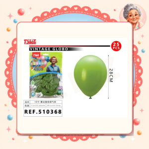 la-icha-04126 10pul. 25pcs Globos Vintage Feliz Ref. 510368