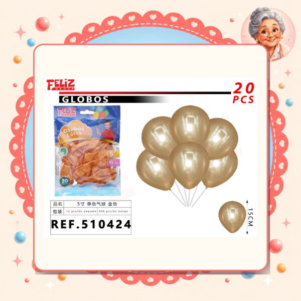 Globos Dorado Feliz Ref. 510424