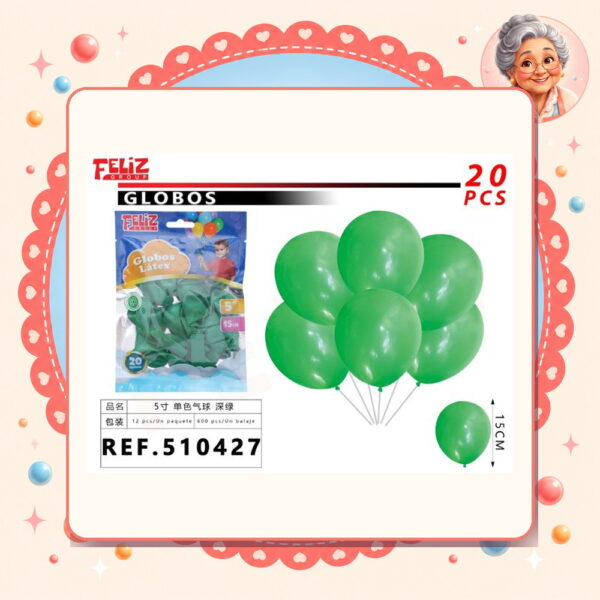 Globos Verde Oscuro Feliz Ref. 510427