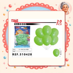 la-icha-04136 Globos Verde Claro Feliz Ref. 510428
