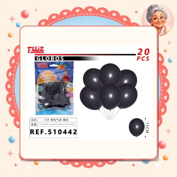 Globos Negro Feliz Ref. 510442