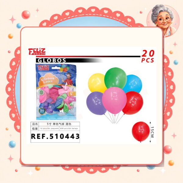 Globos Multicolores Feliz Ref. 510443