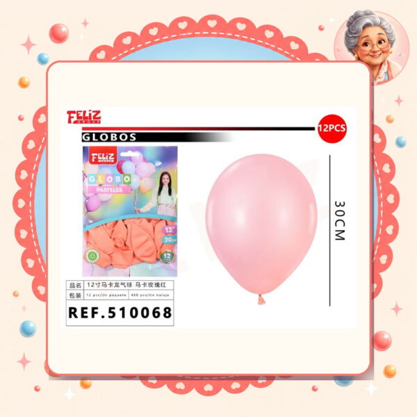 Globos Rojo Claro Feliz Ref. 510068