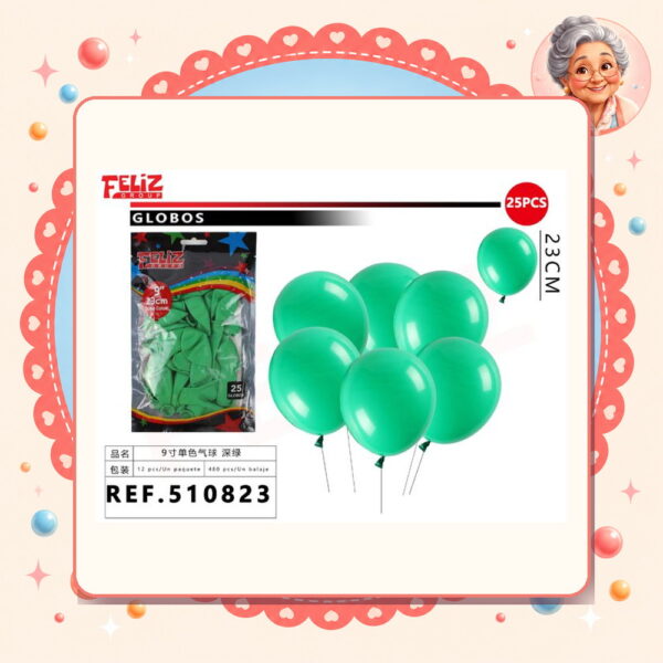 Globos Verde Oscuro Feliz Ref. 510823