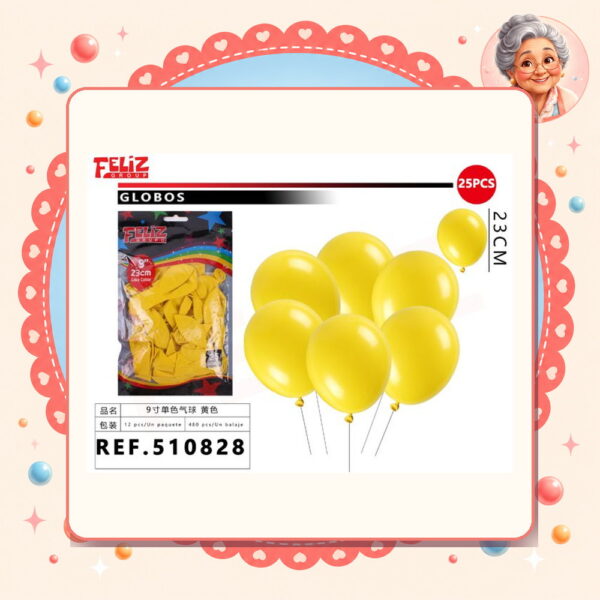 Globos Amarillo Feliz Ref. 510828