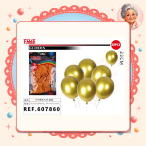 la-icha-04173 Globos Dorado Feliz Ref. 607860