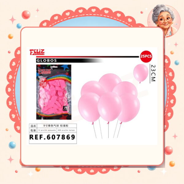 Globos Rosado Feliz Ref. 607869