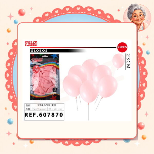 Globos Rosado Tierno Feliz Ref. 607870