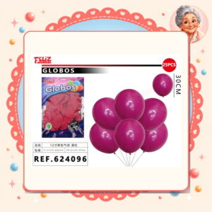 Globos Burdeos Feliz Ref. 624096