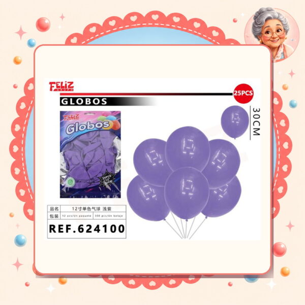 Globos Purpura Feliz Ref. 624100