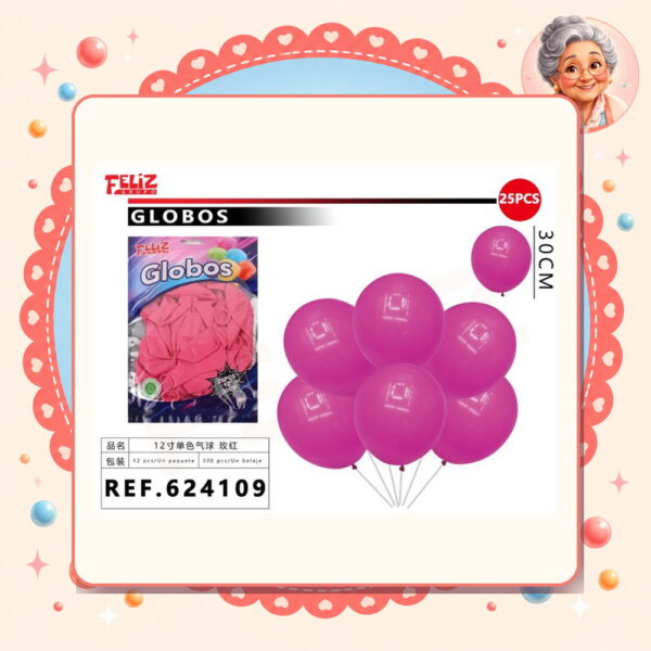 la-icha-04193 Globos Fucsia Feliz Ref. 624109
