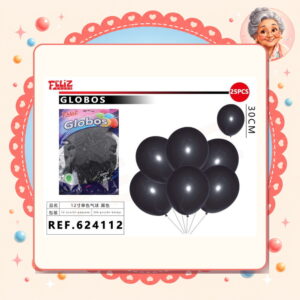 la-icha-04195 Globos Negro Feliz Ref. 624112