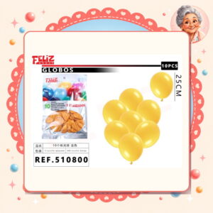 Globos Perlado Dorado Feliz Ref. 510800