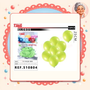 Globos Perlado Verde Claro Feliz Ref. 510804