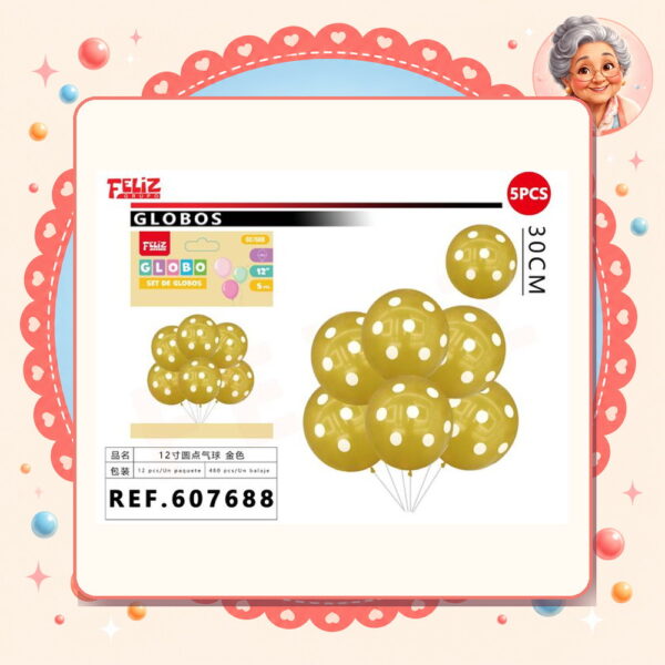 Dorado con Puntos Feliz Ref. 607688