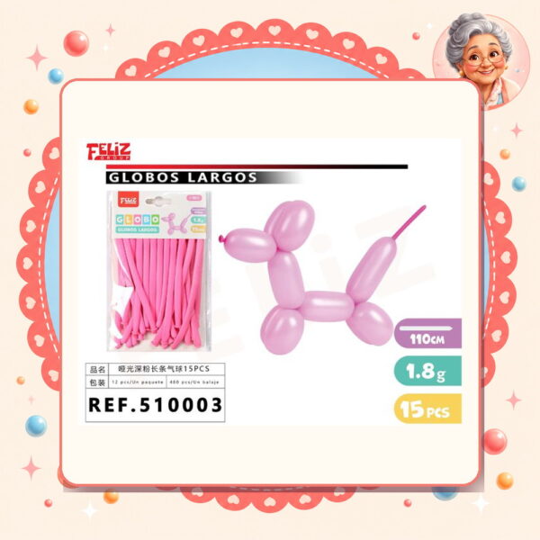 la-icha-04283 Largos Rosado Feliz Ref. 510003
