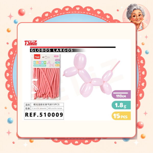 Largos Rosado Claro Feliz Ref. 510009