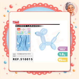 la-icha-04293 Largos Macarron Azul Feliz Ref. 510015