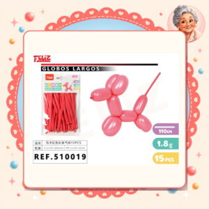 la-icha-04297 Largos Macarron Rojo Feliz Ref. 510019