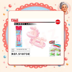 la-icha-04312 Globos Largo Pastel Rojo Feliz Ref. 510730