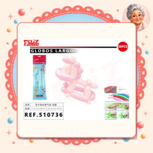 la-icha-04318 Globos Largo Pastel Tiffany Feliz Ref. 510736
