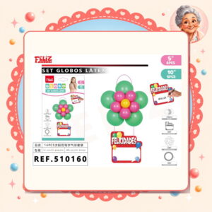 la-icha-04332 Globos Latex Verde Feliz Ref. 510160