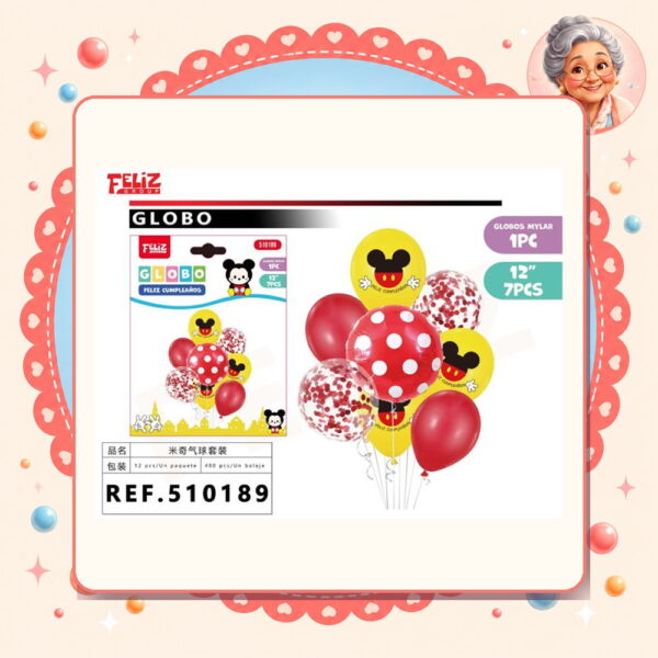 la-icha-04337 De Globos F.cumple Mickey Feliz Ref. 510189