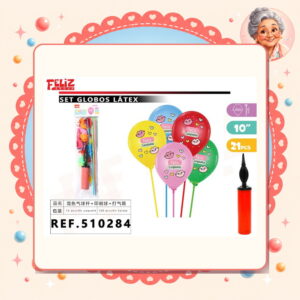 la-icha-04364 Globos/cumpleano+soportes+inflador Feliz Ref. 510284
