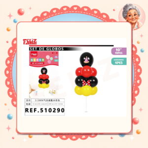 la-icha-04370 Soporte+globos Color Mickey Feliz Ref. 510290