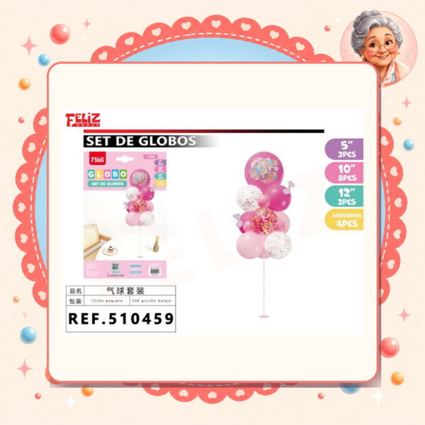 De Globos con Soporte Feliz Ref. 510459