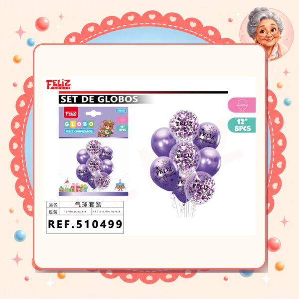 la-icha-04394 De Globos Cumpleanos Metalizado Feliz Ref. 510499