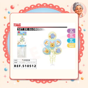 la-icha-04407 Globos Cumpleanos con Soporte Feliz Ref. 510512