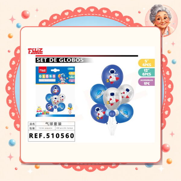 De Globos Astronauta Feliz Ref. 510560