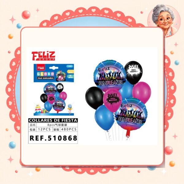 De Globos F.cumple Fiesta Feliz Ref. 510868