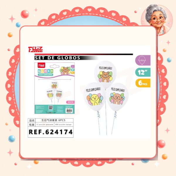 De Globos Cumpleanos Feliz Ref. 624174