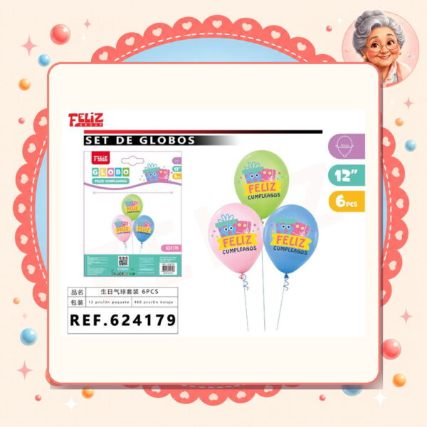 De Globos Cumpleanos Feliz Ref. 624179