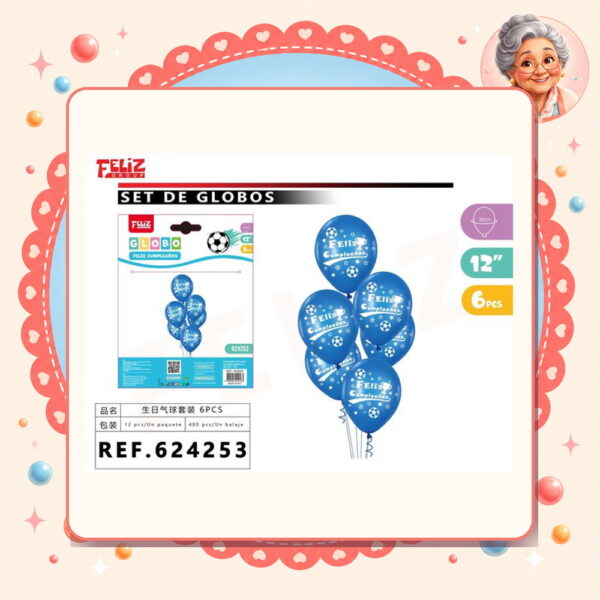 De Globos Azul Feliz Ref. 624253