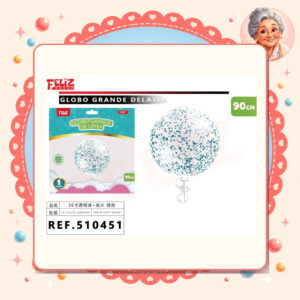 la-icha-04462 Transparente Confeti Verde Feliz Ref. 510451