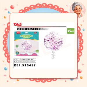 la-icha-04463 Transparente Confeti Morado Feliz Ref. 510452