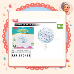 la-icha-04464 Transparente Confeti Azul Feliz Ref. 510453