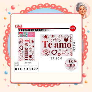 la-icha-04465 X 27.5cm 2pcs Sticker Feliz Ref. 133327