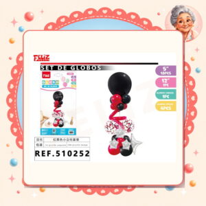 Globos Rojo con Soporte Feliz Ref. 510252