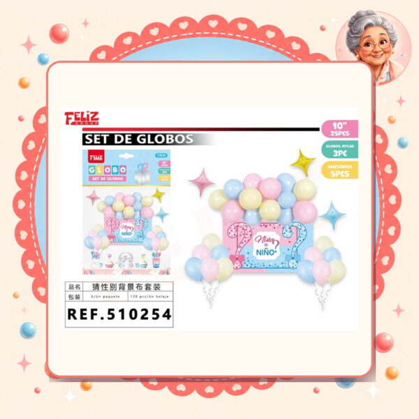 De Globos Baby Shower Feliz Ref. 510254