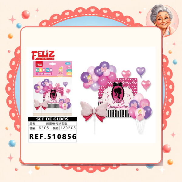 De Globos F.cumple Barbie Feliz Ref. 510856